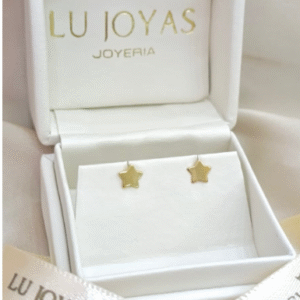 Topos en oro 18k estrella lisa