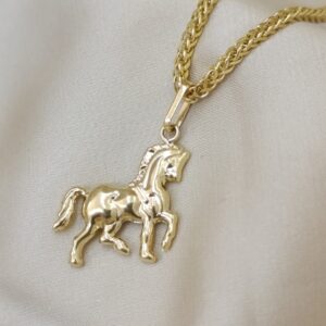 Dije en oro 18k diseño caballo