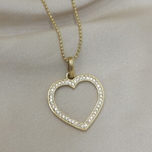 Dije en oro 18k diseño corazón