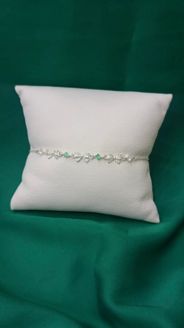 Pulsera en plata 925 con esmeraldas