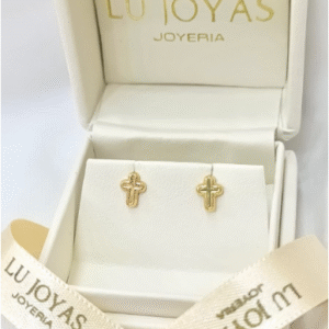 Topos en oro 18k cruz