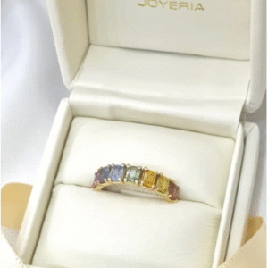Anillo en oro 18k con zafiros
