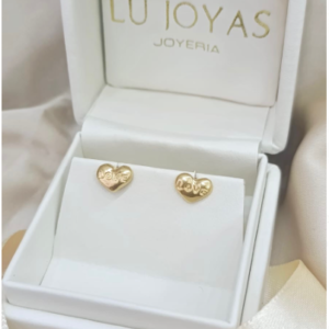 Topos en oro 18k corazon